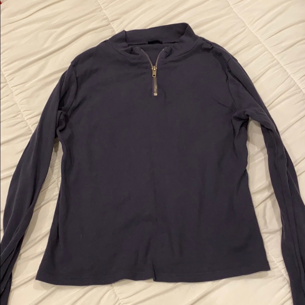 Brandy Melville navy-black quarter zip